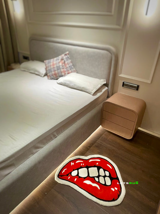 Red Lips Rug | HandTufted Custom Rug