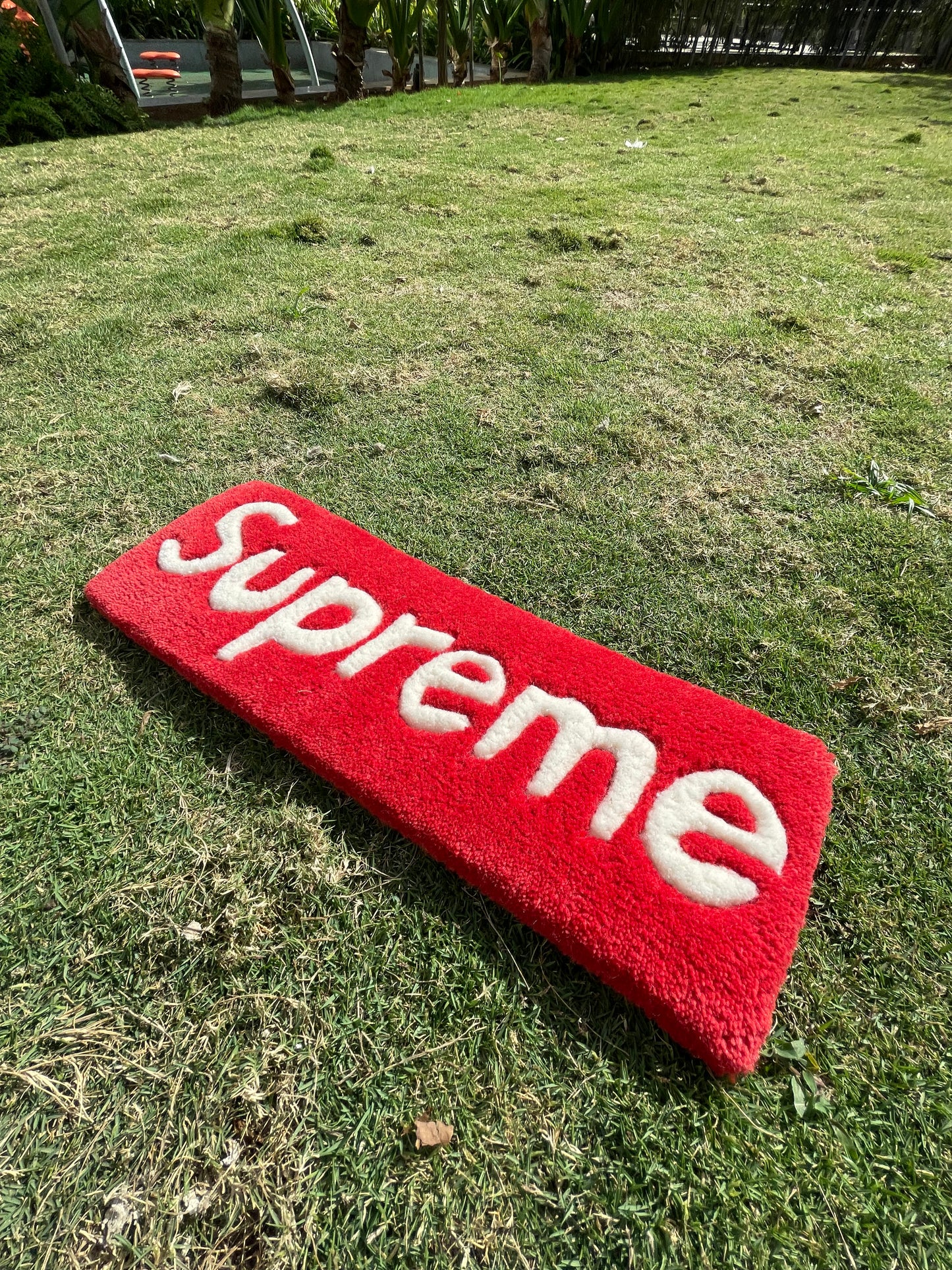 Red & White Hypebeast Keyboard Rug 07 | LetsRug.in