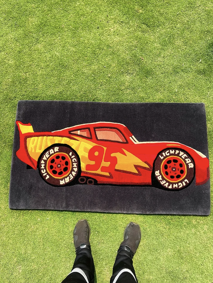 sports car Handtufted Custom Rug | LetsRug.in