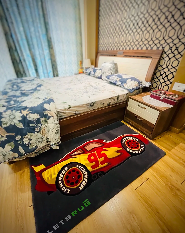 sports car Handtufted Custom Rug | LetsRug.in