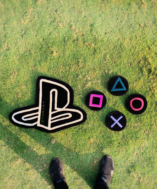 Playstation Logo with Buttons Rug by LetsRug