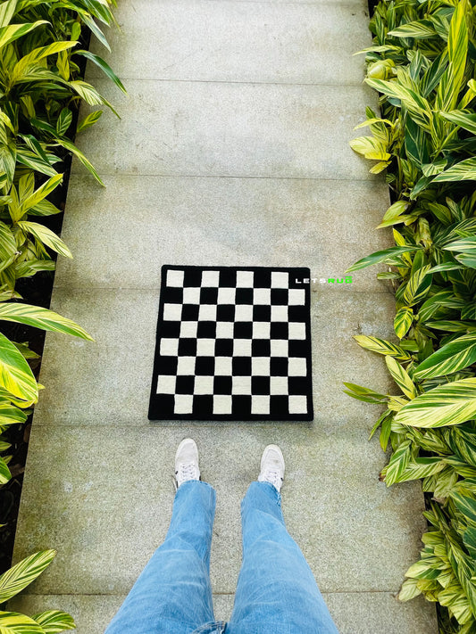 Chess Tufted Rug | HandTufted Custom Rug