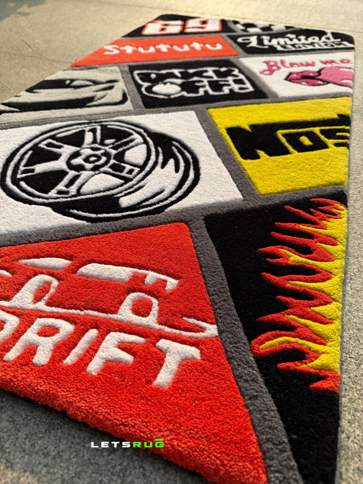 Car Lover Box Rug | HandTufted Custom Rug