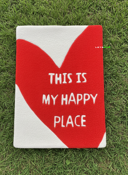 This is my happy place Rug | HandTufted Custom Rug