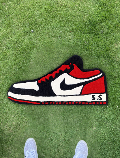 Sneaker Red Shoes Custom Rug by LetsRug