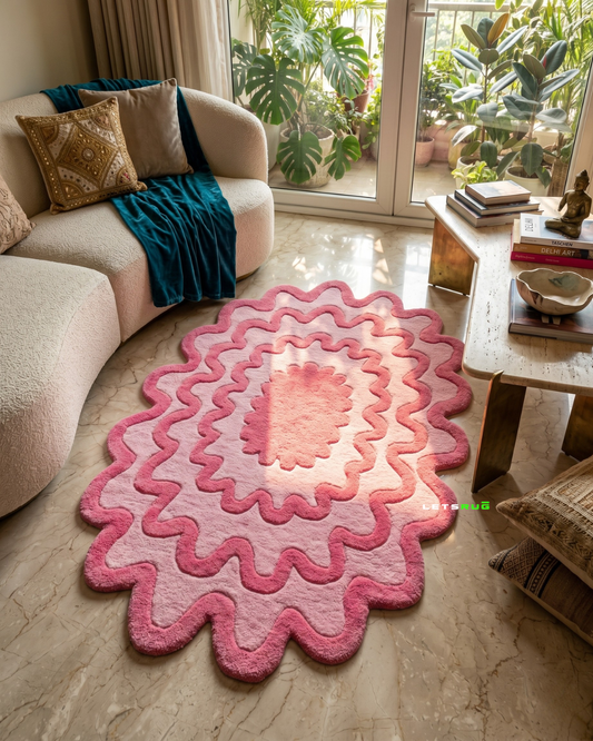 Cotton Candy Wave Rug | HandTufted Custom Rug
