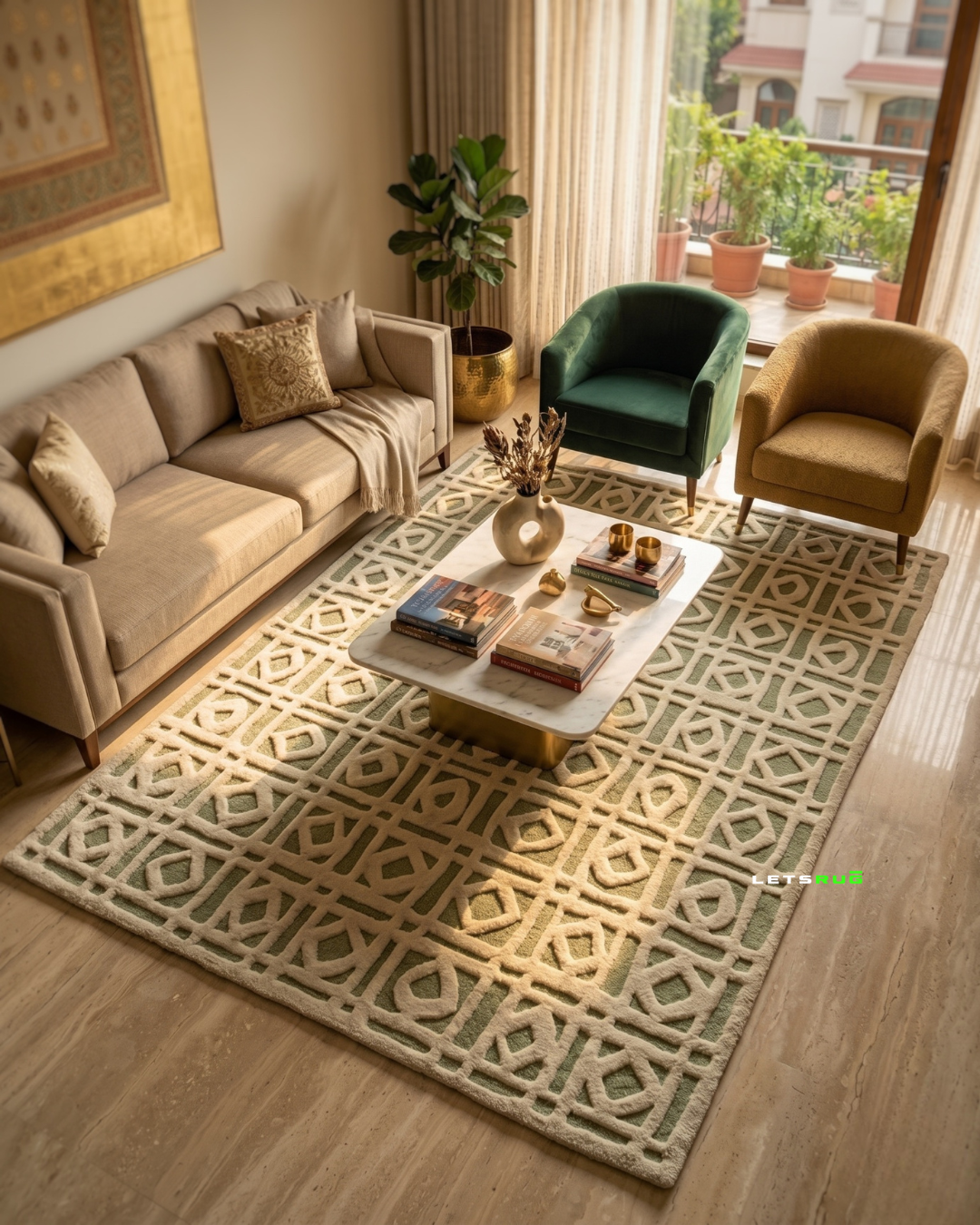 Heritage Tiles Rug | HandTufted Custom Rug