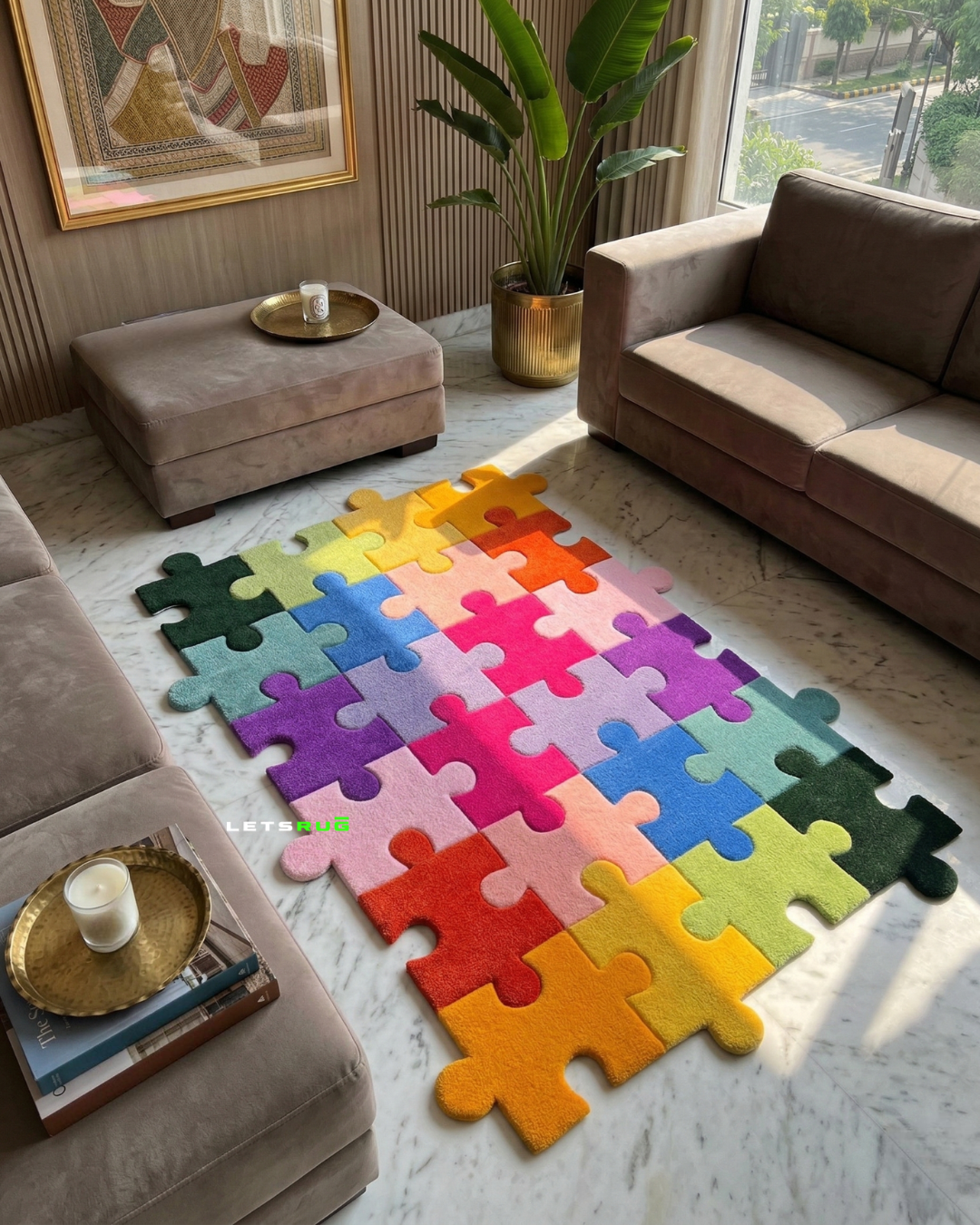 Pop Puzzle Rug | HandTufted Custom Rug