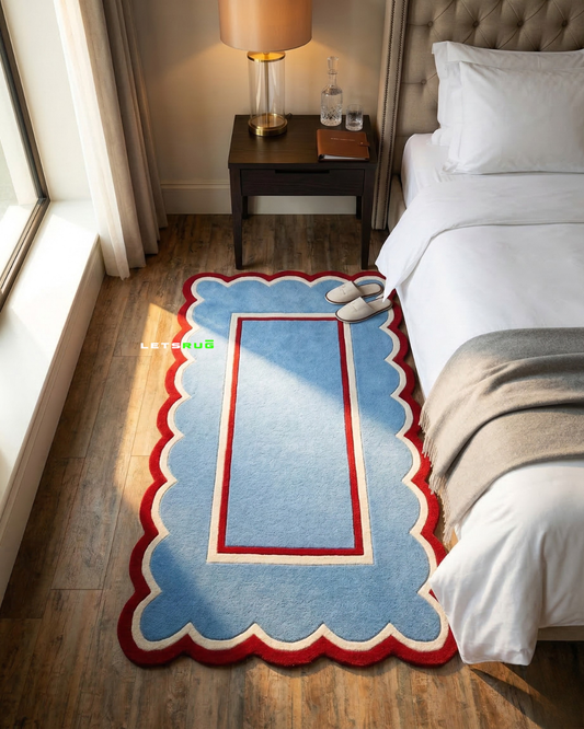 Sky Border Rug | HandTufted Custom Rug