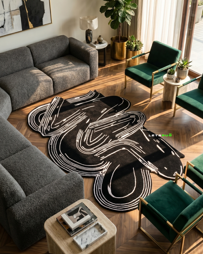 InkWave Rug | HandTufted Custom Rug
