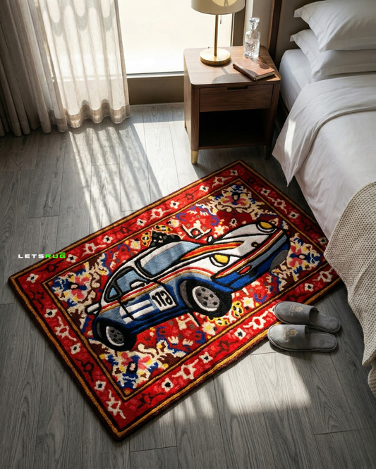 Traditional Car Tufted Rug | HandTufted Custom Rug