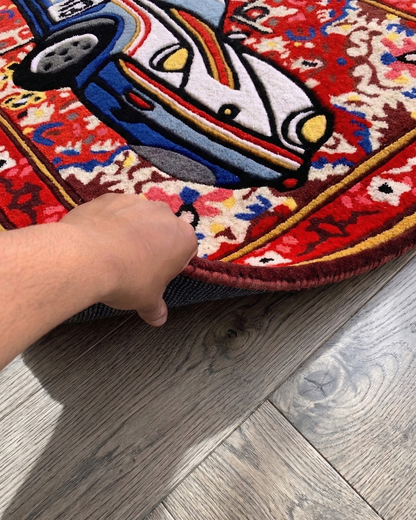 Traditional Car Tufted Rug | HandTufted Custom Rug