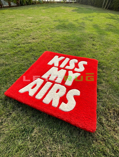 Kiss My Airs Rug Red by LetsRug