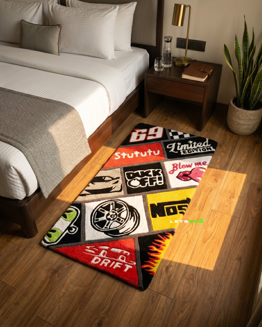 Car Lover Box Rug | HandTufted Custom Rug