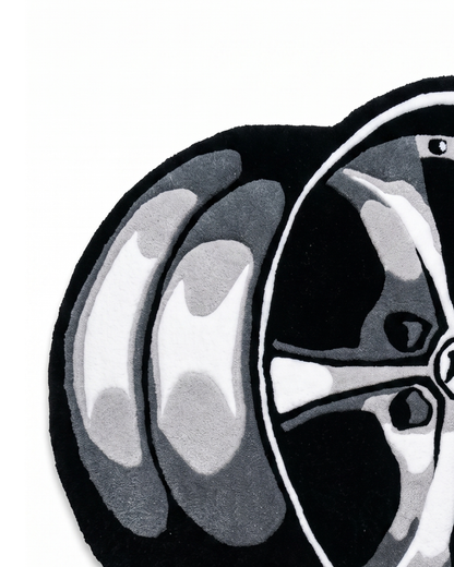 Alloy Wheel Rug | HandTufted Custom Rug