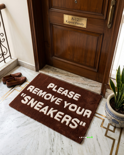 Remove Your Sneakers Custom Rug by LetsRug