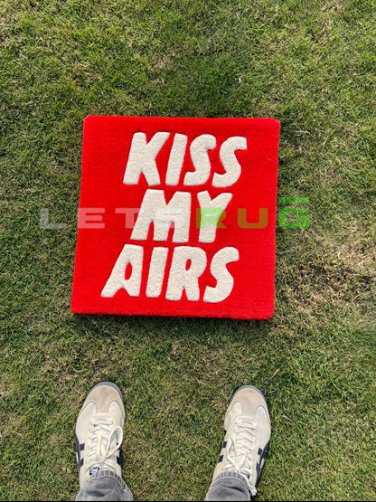 Kiss My Airs Rug Red by LetsRug