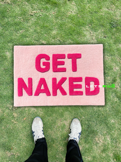 Custom Pink Double Layered Fluffy Text Rug by Letsrug