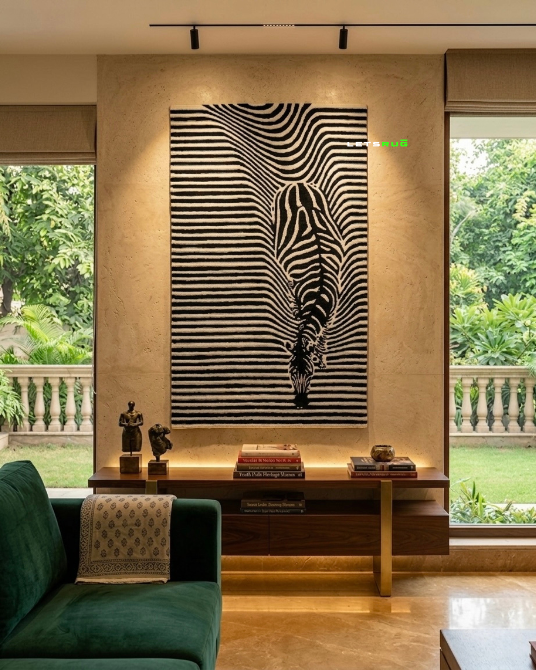 Zebra Design Hand tufted Rug