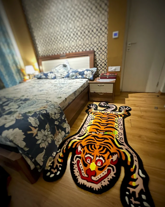 Tibetan Tiger Hand-tufted Custom Rug | Letsrug.in