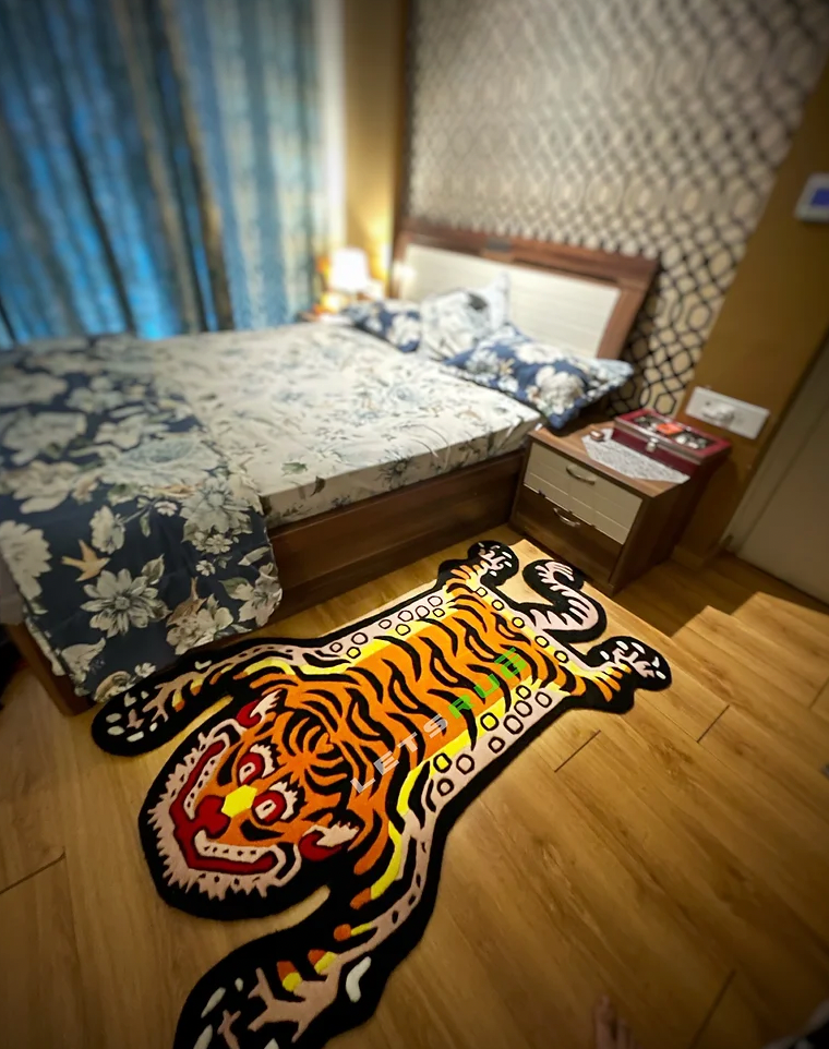 Tibetan Tiger Hand-tufted Custom Rug | Letsrug.in