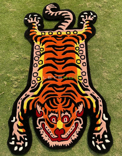 Tibetan Tiger Hand-tufted Custom Rug | Letsrug.in