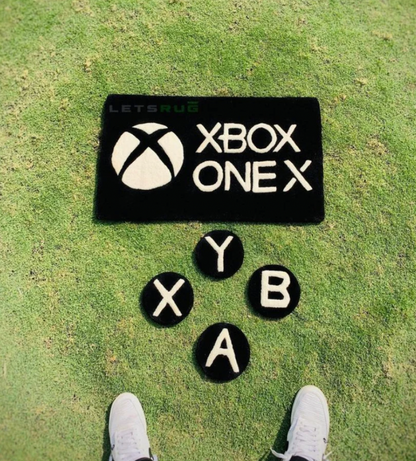 One X with Buttons Custom Rug by Letsrug