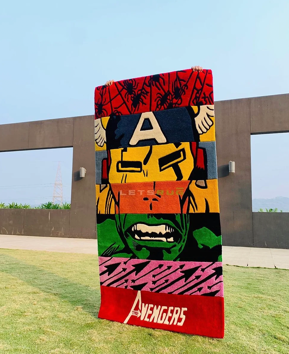 SuperHeroes Fan Handtufted Custom Rug | LetsRug.in