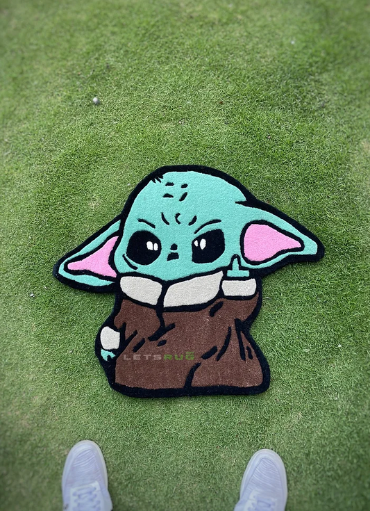 Baby Yoda Mid Finger Rug | LetsRug