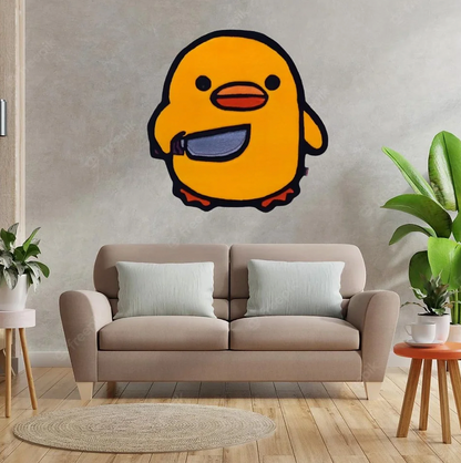 Duck with Knife Rug by LetsRug