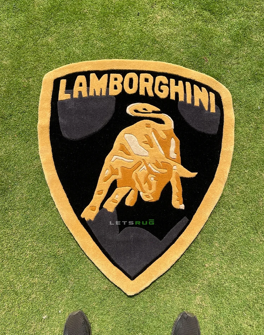 Lambordhini Logo Handtufted Custom Rug | LetsRug.in
