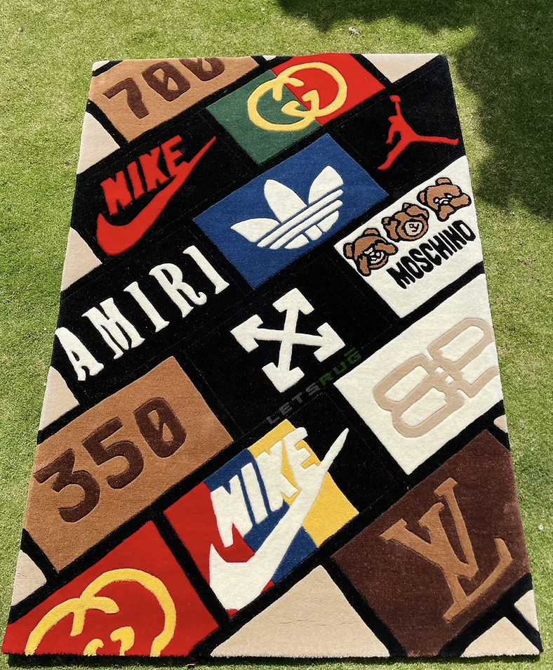 Sneaker Brand Box Handtufted Custom Rug by LetsRug