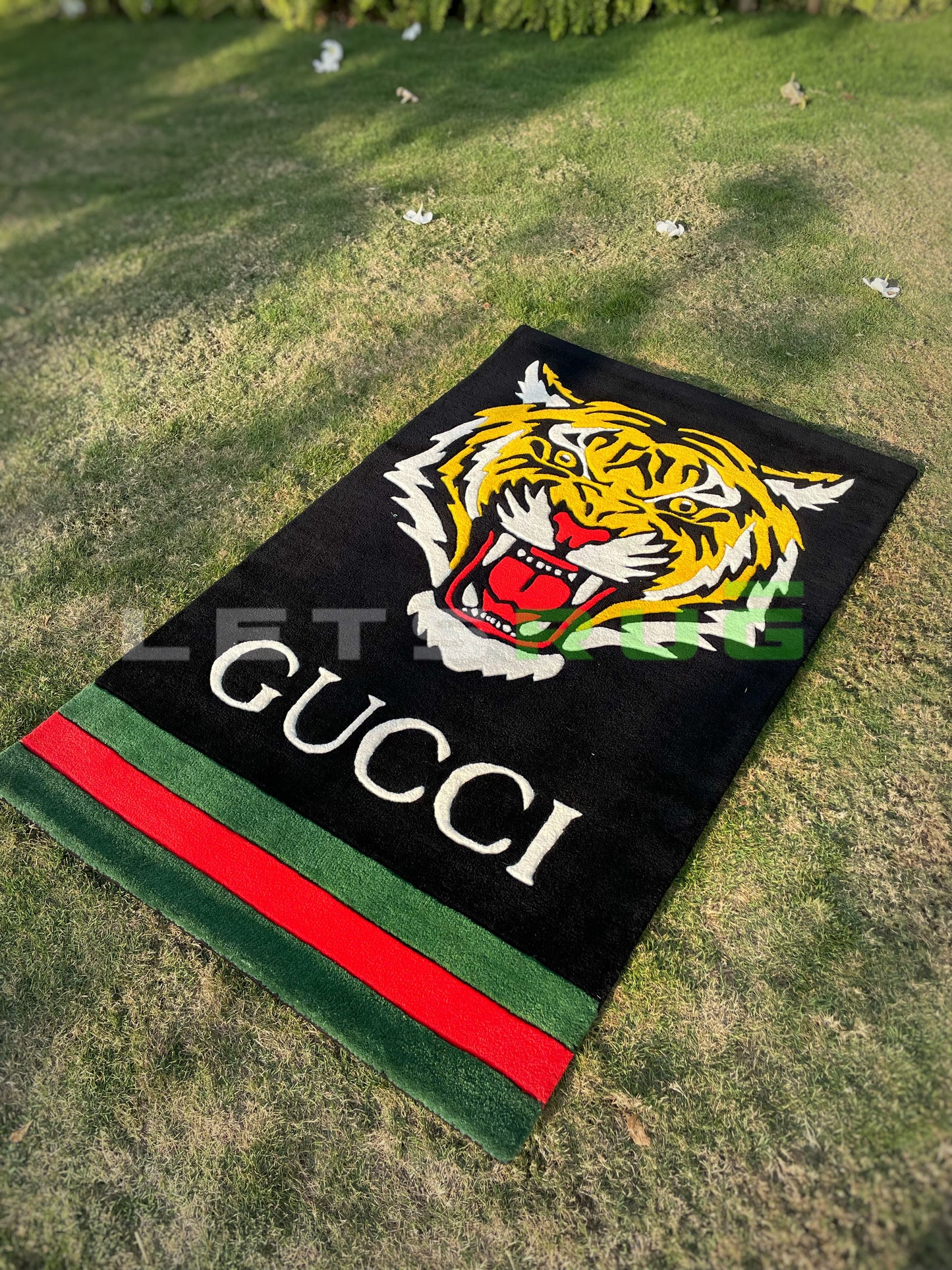 Luxury Tiger Handmade Bedside Rug | LetsRug.in