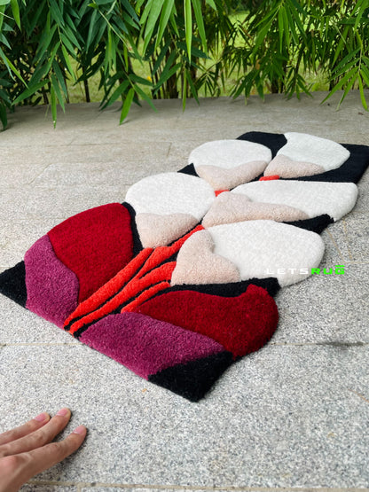 Blossom Fluffy Layered Tufted Rug | HandTufted Custom Rug