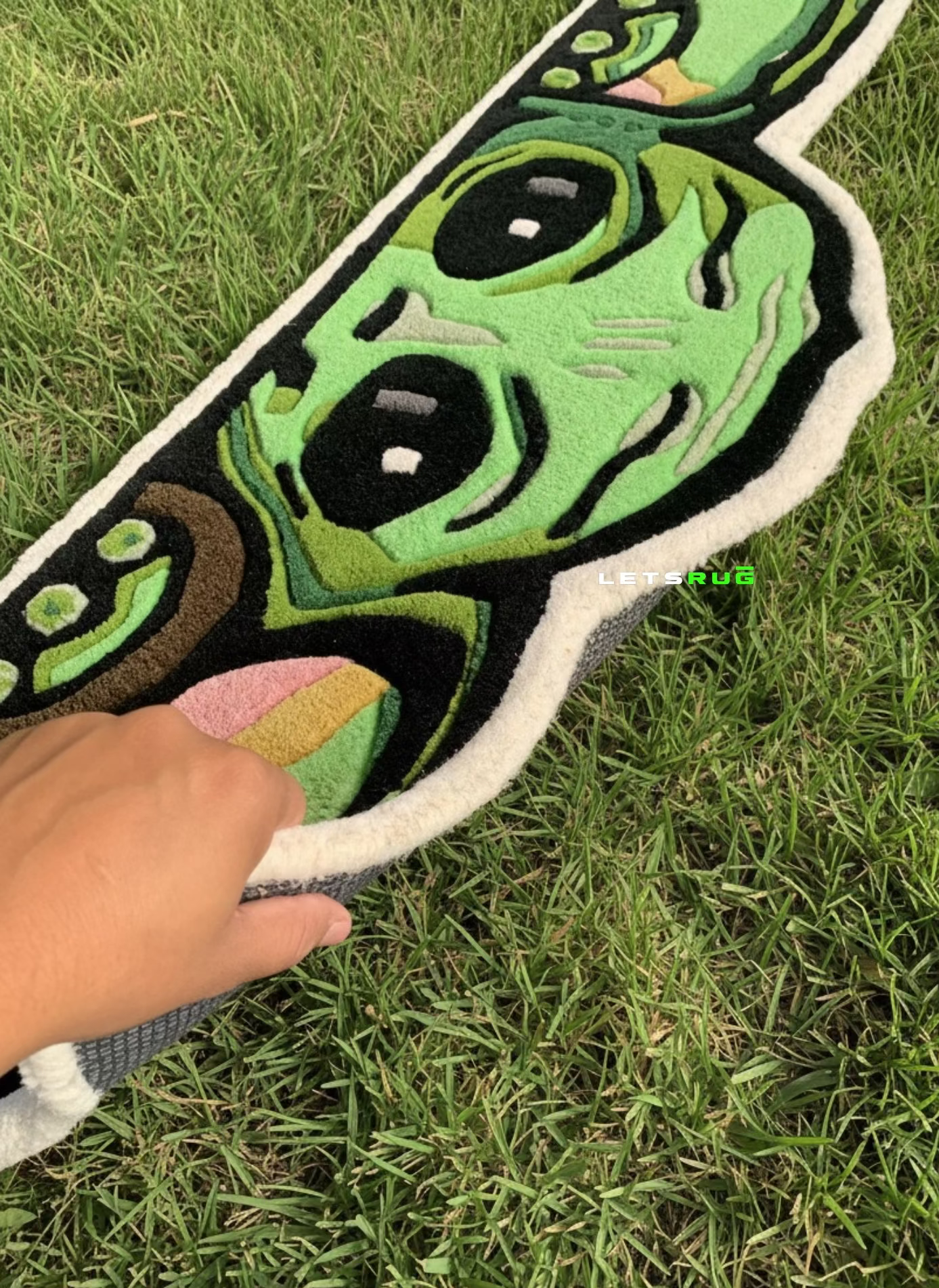 Cute Baby Green Rug | HandTufted Custom Rug