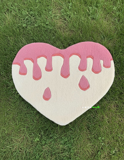 Pink Heart Design Rug | HandTufted Custom Rug