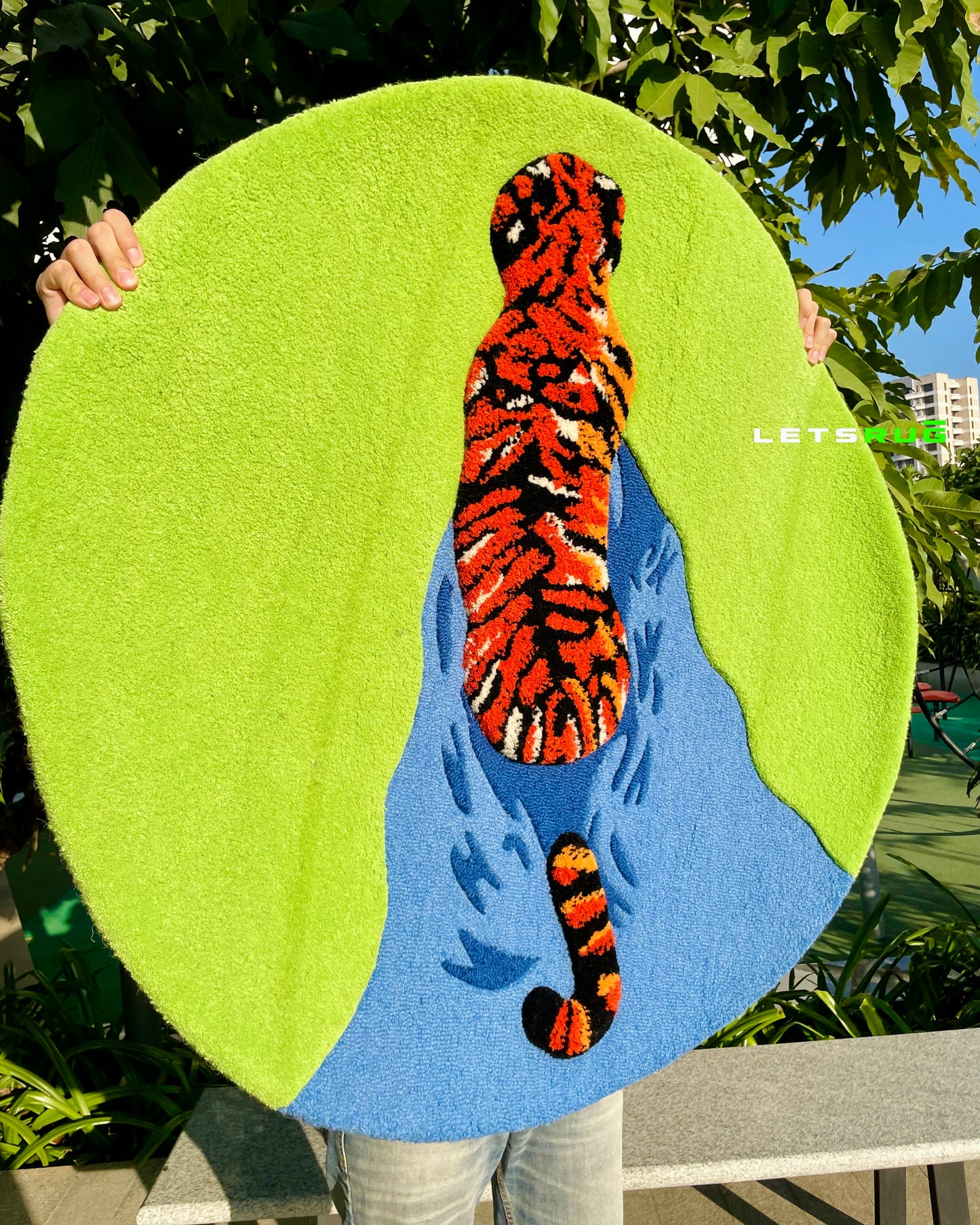 Royal Tiger Design Rug | HandTufted Custom Rug