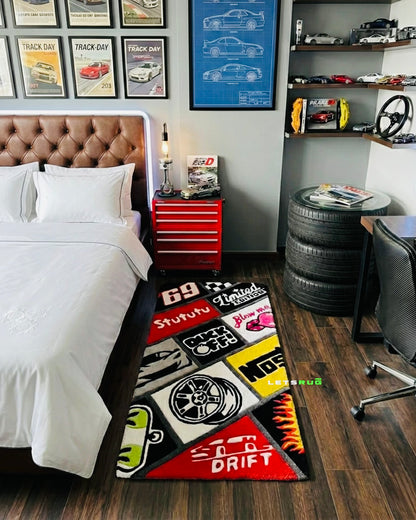 Car Lover Box Rug | HandTufted Custom Rug