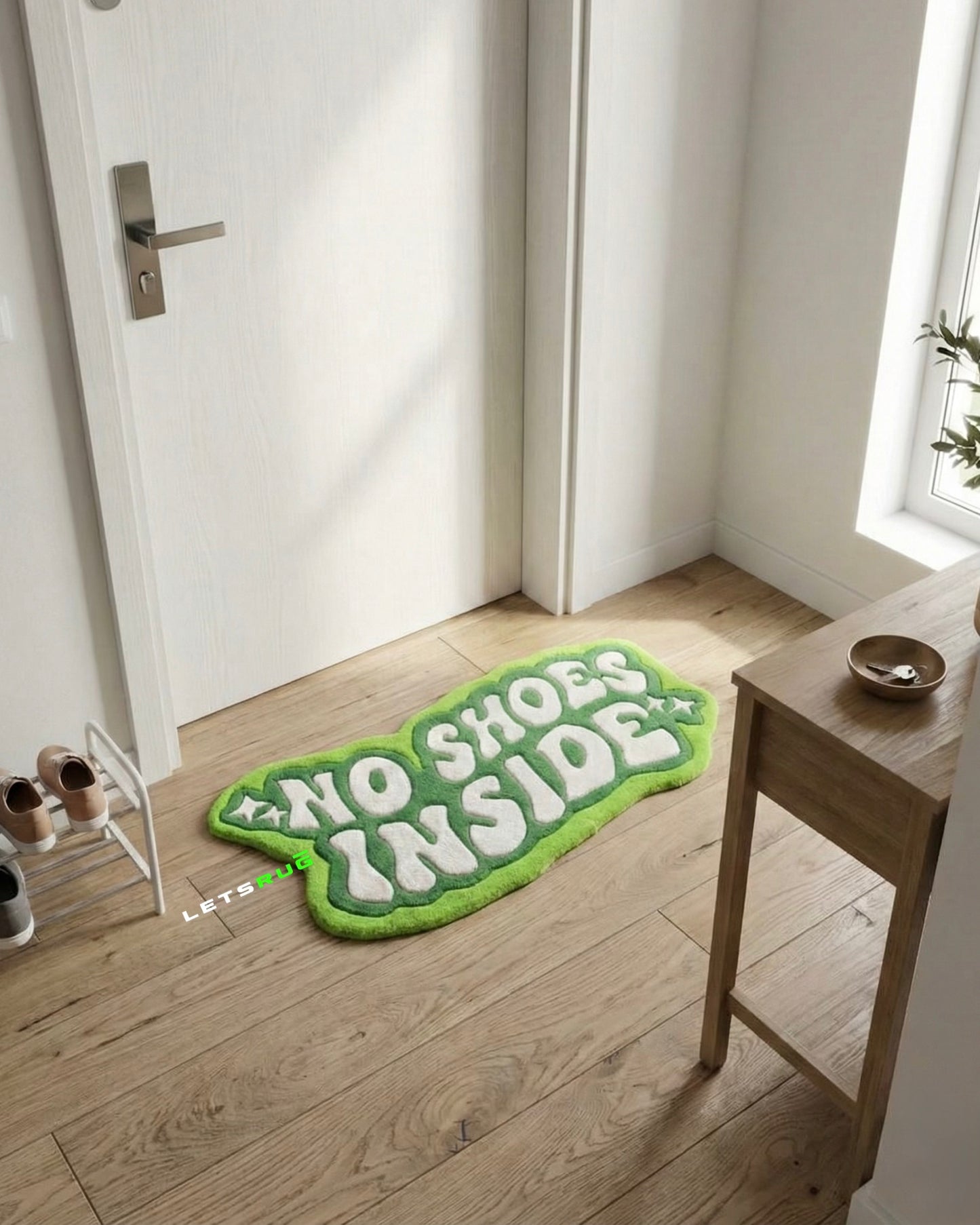 No Shoes Inside Rug | HandTufted Custom Rug