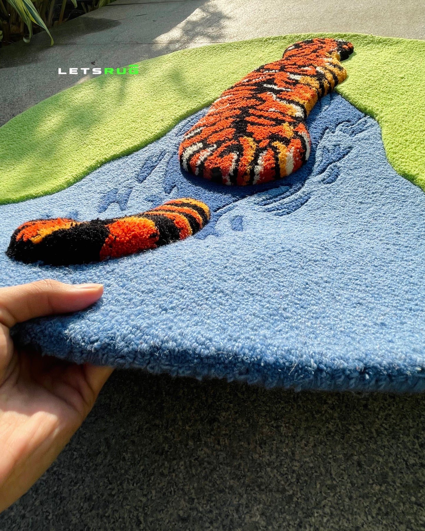 Royal Tiger Design Rug | HandTufted Custom Rug