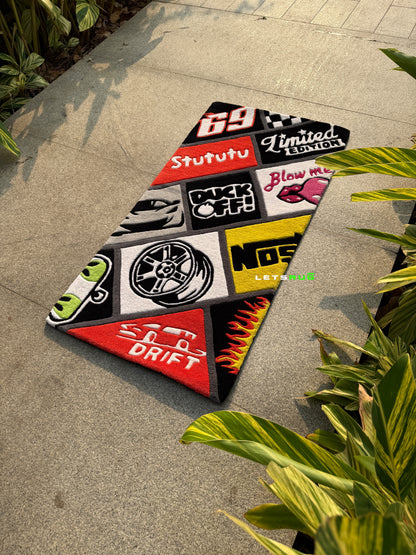 Car Lover Box Rug | HandTufted Custom Rug