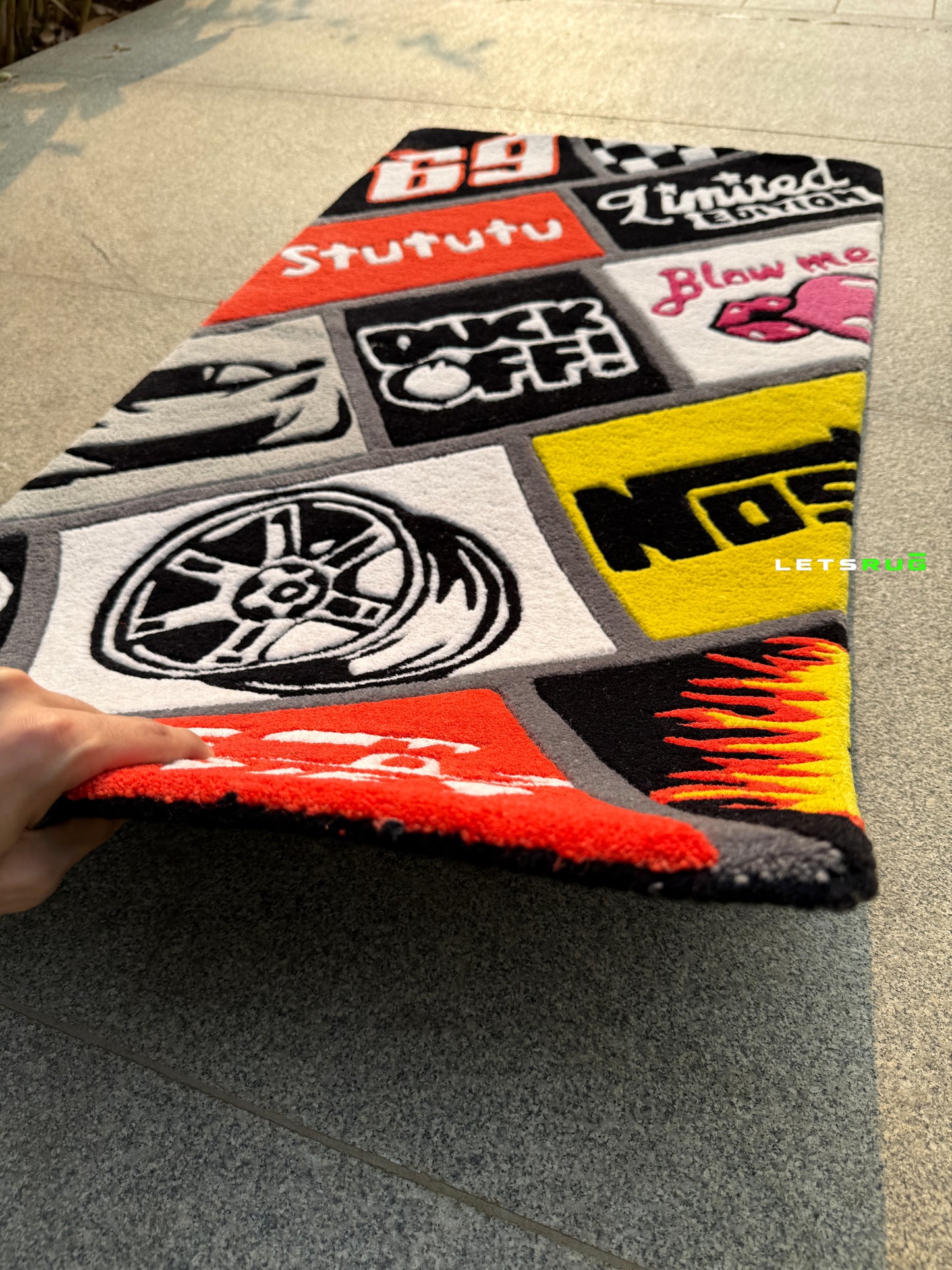 Car Lover Box Rug | HandTufted Custom Rug