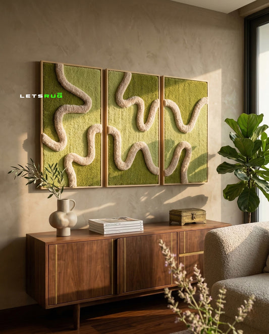 Nature Flow Wall Rug | HandTufted Custom Rug