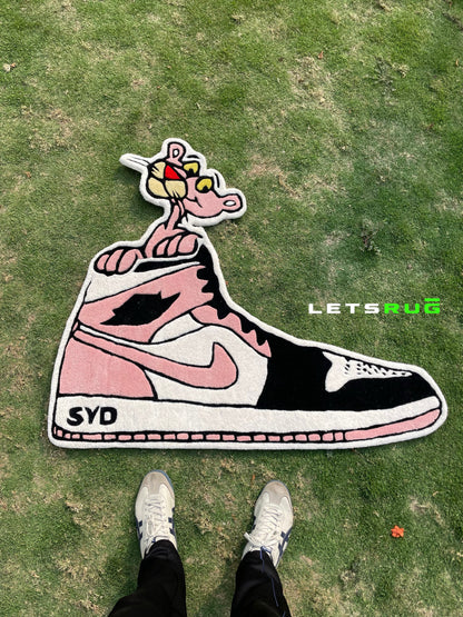 Pink Sneakers Shoes Custom Rug by Letsrug