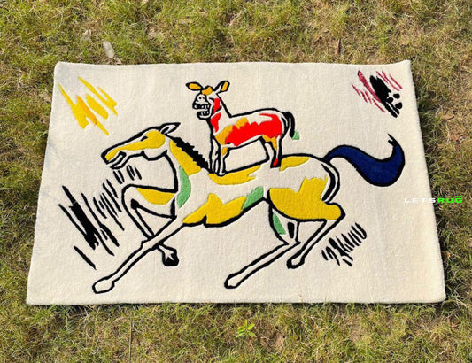 Majnu Bhai Painting Rug | HandTufted Rug