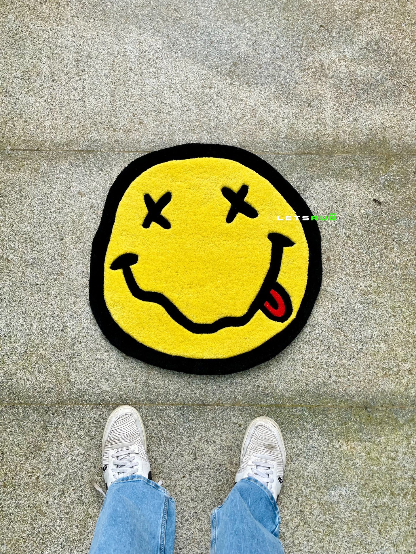 Smiley Face Rug Custom by Letsrug