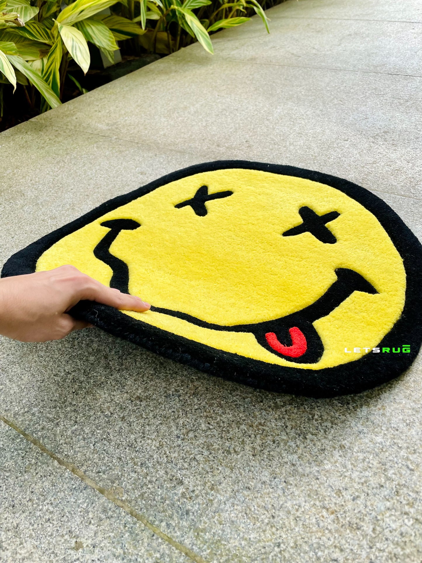 Smiley Face Rug Custom by Letsrug