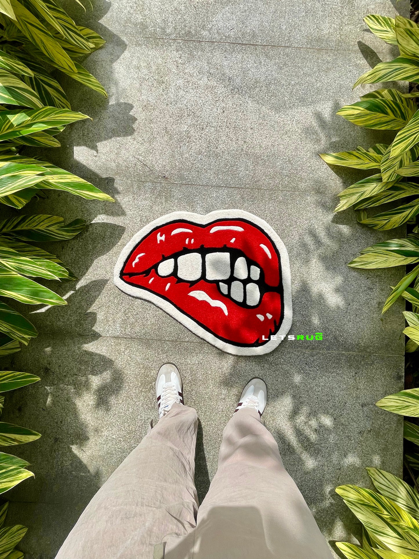 Red Lips Rug | HandTufted Custom Rug