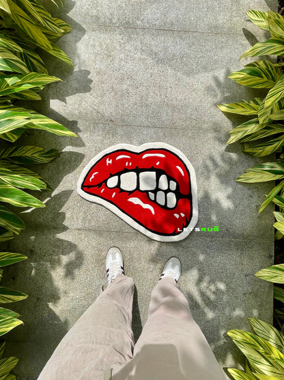 Red Lips Rug | HandTufted Custom Rug