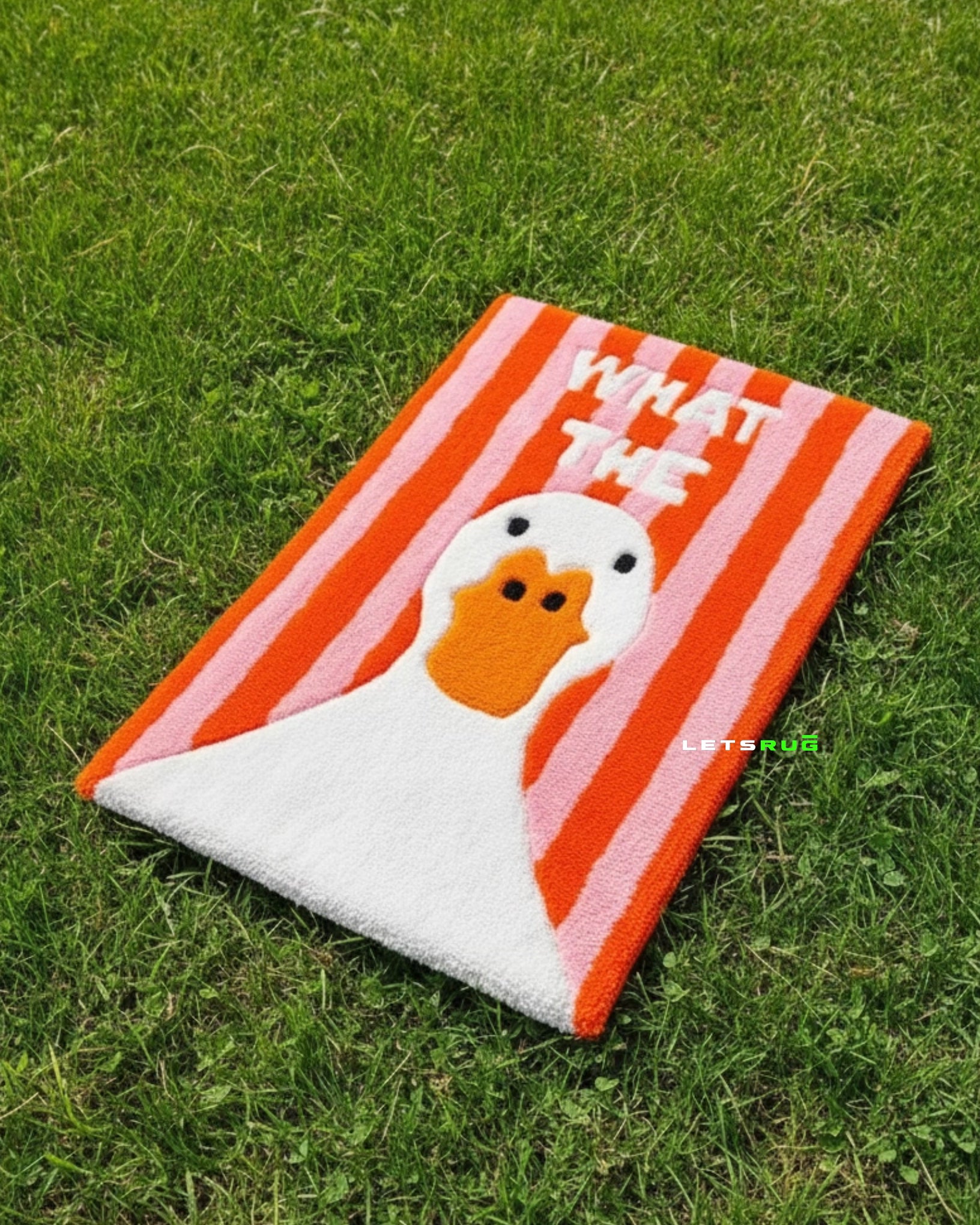 Pink Duck Rug Cute Duck Rug | HandTufted Custom Rug – LETSRUG.IN